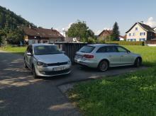 Parken an der Mullsammelstelle